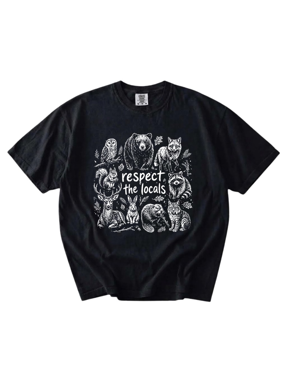 Comfort colors Respect the Locals Black Pet-Themed T-Shirt